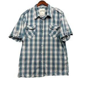 Imperious Clothing Superior Quality Multicolor Plaid Button Down Shirt Mens 2XL